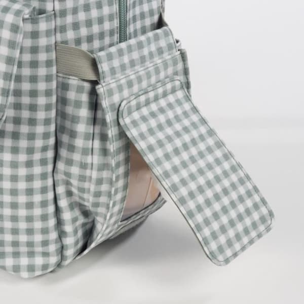 Love gingham ryggsäck - Pasito a Pasito Green