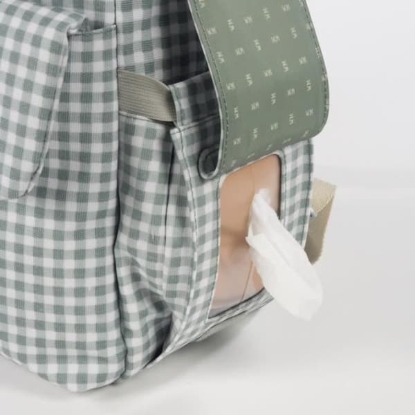 Love gingham ryggsäck - Pasito a Pasito Green