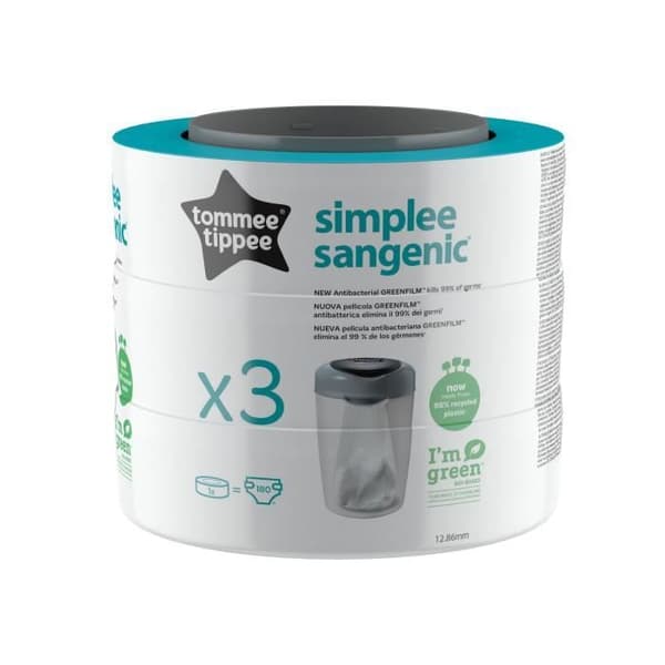 Tommee Tippee - Genlader Sangenic - Simplee - Pakke x3