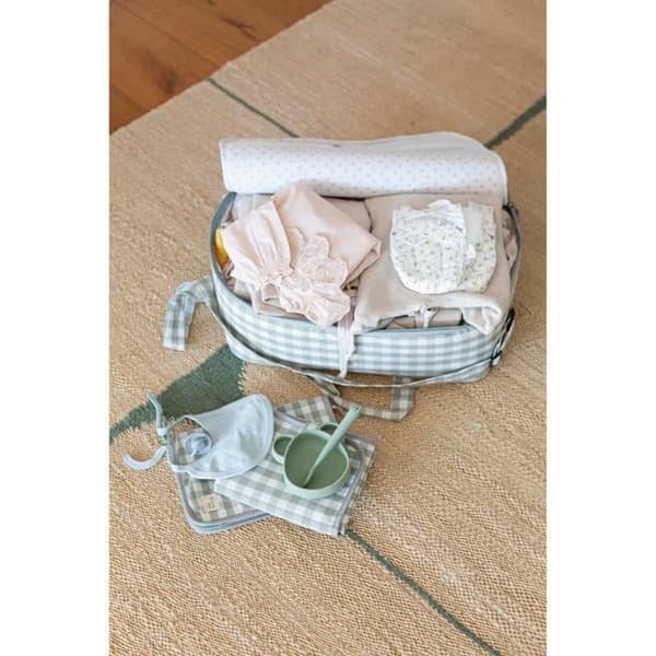 Mödraväska - Walking Mum - Remy - Grön - XL rutigt - 49X37X17 cm