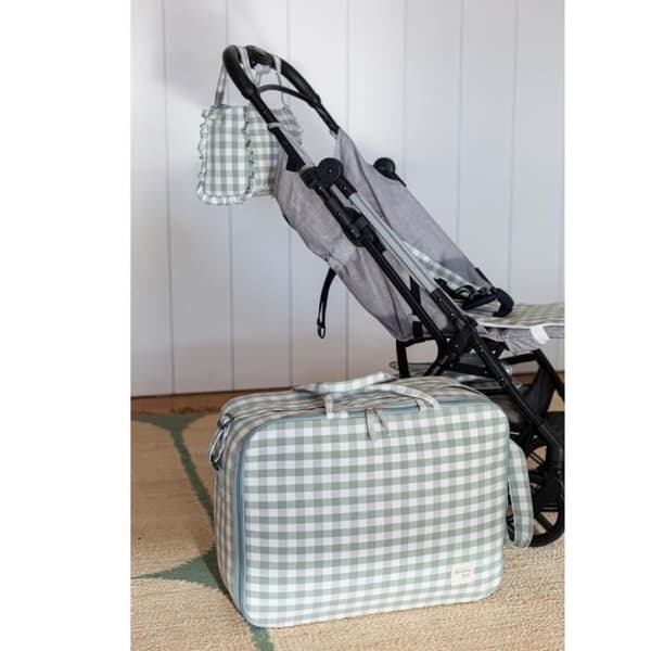 Mödraväska - Walking Mum - Remy - Grön - XL rutigt - 49X37X17 cm