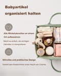 Miniatyrbild 3 av 7: Lollanda Multifunktionell babyblöjförvaringskorg, andningsbar vattentålig stor kapacitet, perfekt för hemmabruk och resa