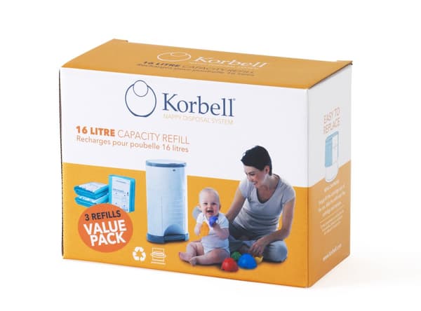 Korbell Vaihtopussi Vaipparoskikseen 3-pack