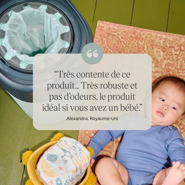 TOMMEE TIPPEE Twist & Click blöja Bin Refills med hållbart framställda GREENFILM Antibacterial, 18-pack