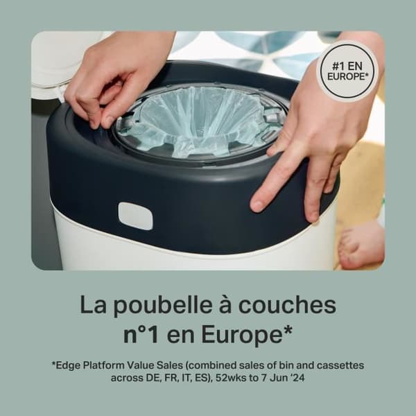 TOMMEE TIPPEE Twist & Click blöja Bin Refills med hållbart framställda GREENFILM Antibacterial, 18-pack