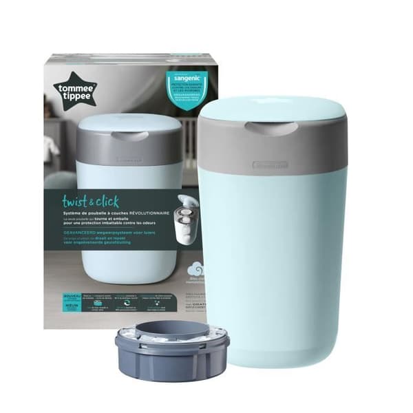 TOMMEE TIPPEE Vrid och klicka blöjbehållare Sangenic Tec, Blå