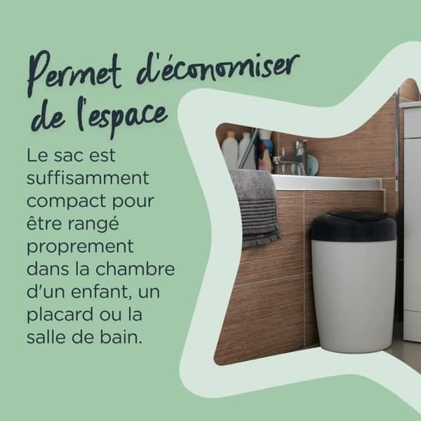 TOMMEE TIPPEE påfyllning av blöjbehållare för Simplee Sangenic, Anti-Odor och Anti-Germ 3-pack