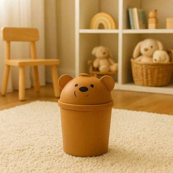 Blöjbehållare - blöjhink - blöjnät Proworld Liten soptunna i form av en nalle för barnrum, 1,5 l