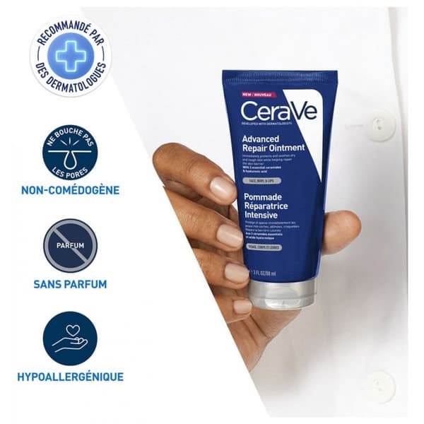 Reparande kräm - CERAVE - Intensiv 80Ml - Mycket torra hudtyper - Intensiv återfuktning - Flera användningar