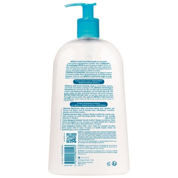 ABCDerm Cold Cream rengöringskräm - 1L