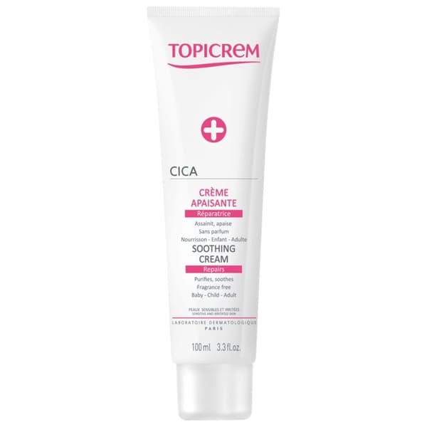 Lugnande reparerande kräm - Topicrem - Cica Kräm - 100ml - Hypoallergenisk - För barn och vuxna