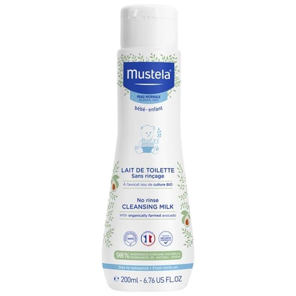 Toalettmjölk - Mustela - Utan sköljning - 200ml - Hypoallergenisk - Baby
