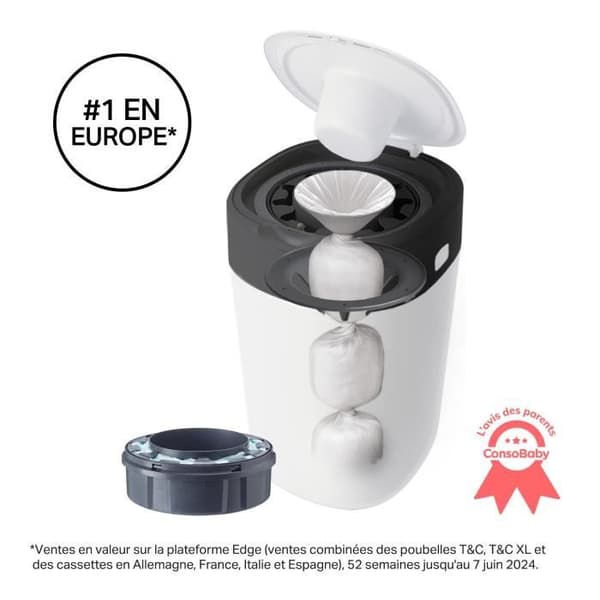 TOMMEE TIPPEE Blöjbricka med vrid- och klickfunktion, vit FFP