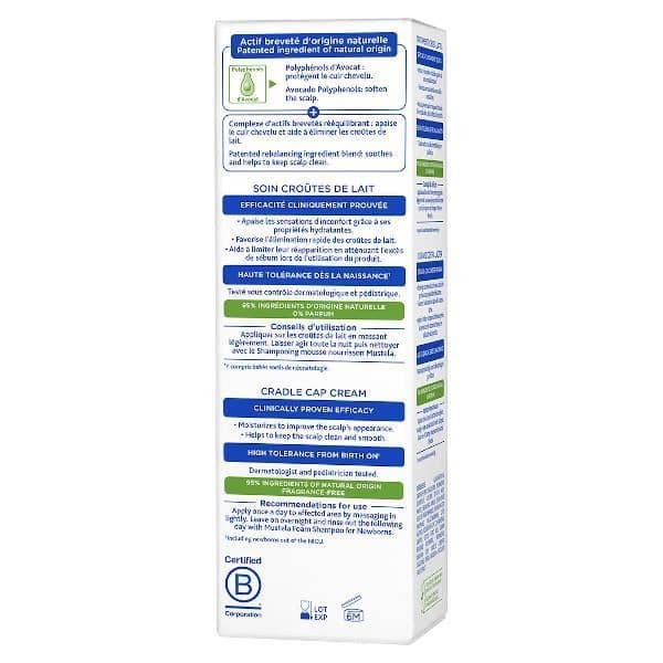 Kräm - Mustela - Behandling av mjälleksem - 95% naturliga ingredienser - Hypoallergen - Bäbis Blandad