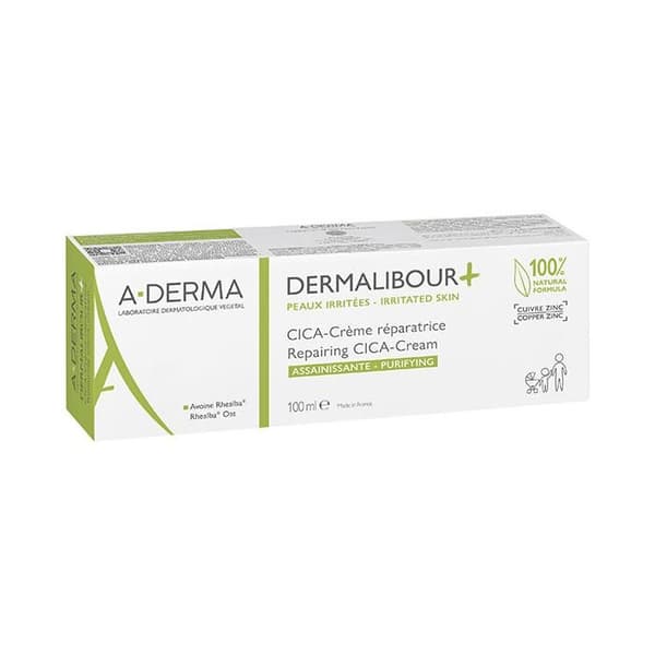 Cica-Crème Reparationskräm - A-Derma - Dermalibour+ - 100ml - Lugnande - Anti-irritationer