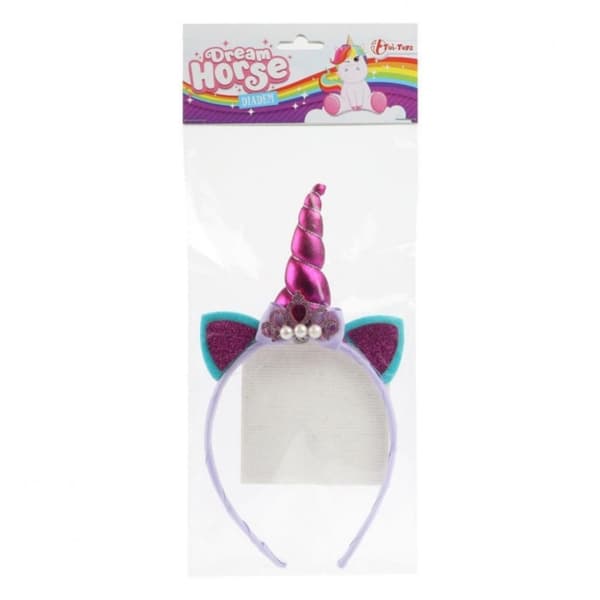 Drömhäst Unicorn Diadem Lila/Blå