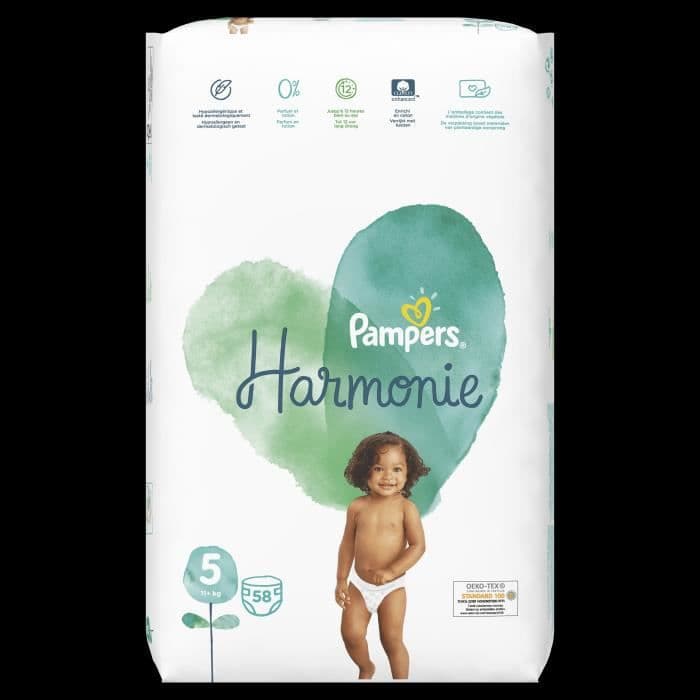 Pampers Harmonie storlek 5, 58 blöjor