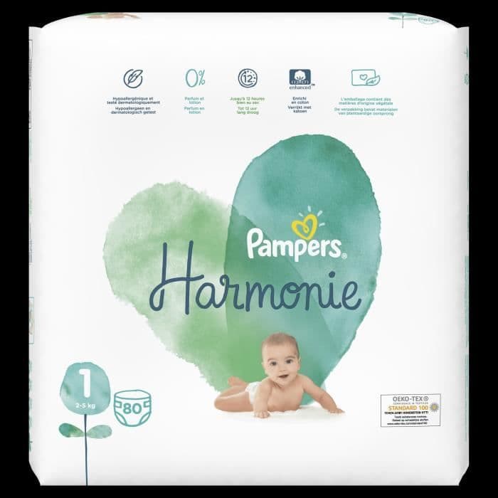Pampers Harmonie Koko 1, 80 kerrosta