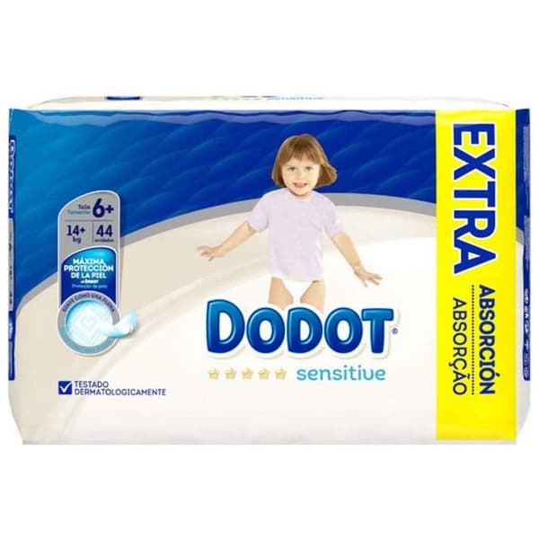 Dodot Känslig Storlek Extra 6 44 Enheter Blöjor Durchsichtig