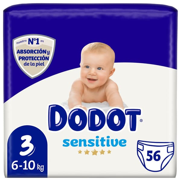 Dodot Storlek Sensitive 3 56 Enheter Blöjor Durchsichtig