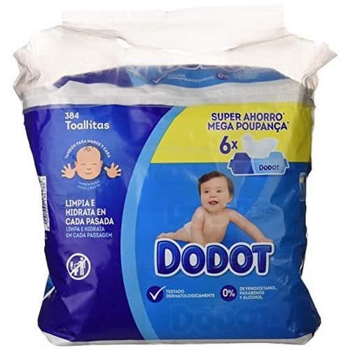 Set med 6 förpackningar med 64 Dodot-servetter