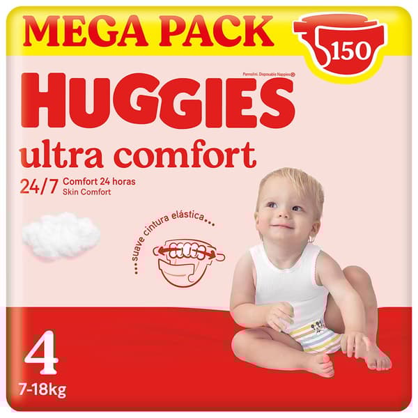 Huggies Blöjor Storlek Ultra Comfort 4 150 Enheter Durchsichtig