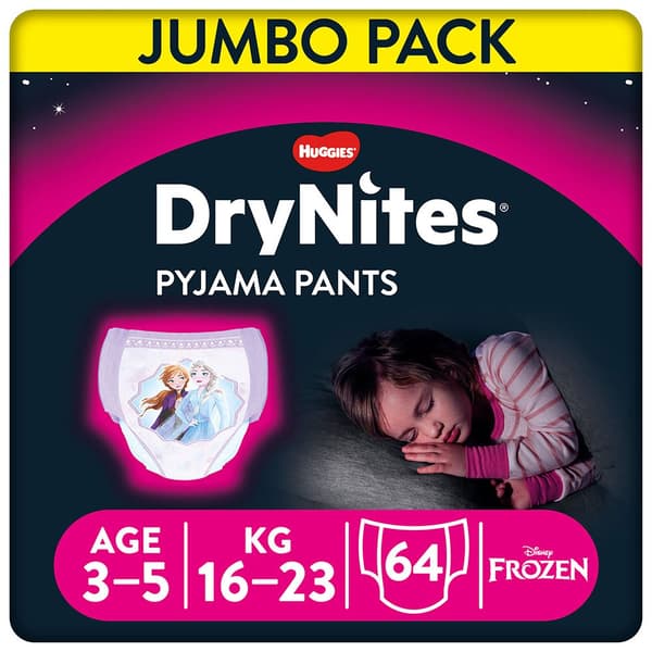 Drynites Vaipat Imukykyiset Pikkuhousut Tyttö 64 Yksiköitä Kirkas 3-5 Years