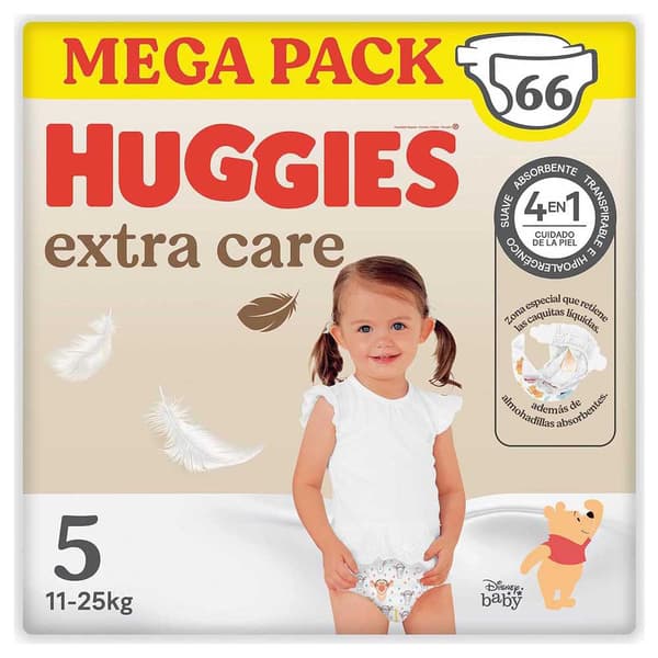 Huggies Blöjor Med Disney-storlek Extra Care 5 66 Enheter Durchsichtig