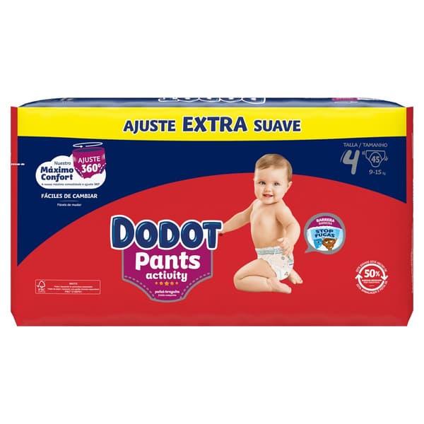 Dodot Storlek Activity Extra 4 45 Enheter Blöja Byxor Durchsichtig