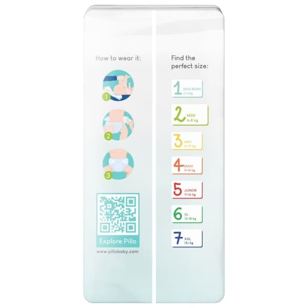 Pillo bleer 186 stk. str. 2 (4-8 kg)