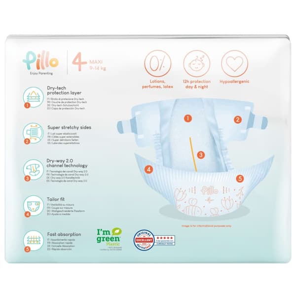 Pillo bleer 152 stk. str. 4 (9-14 kg)