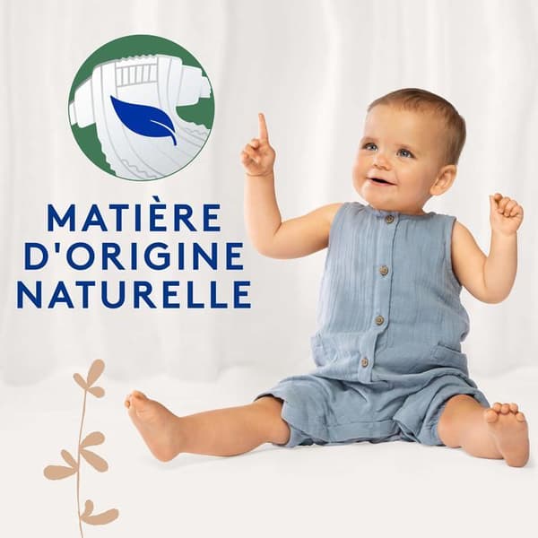 Lotus baby - 9625 - Naturlig mjukhet - Blöjor Storlek 4 (7-12 kg) Förpackning 1 månad - 148 enheter, Vit