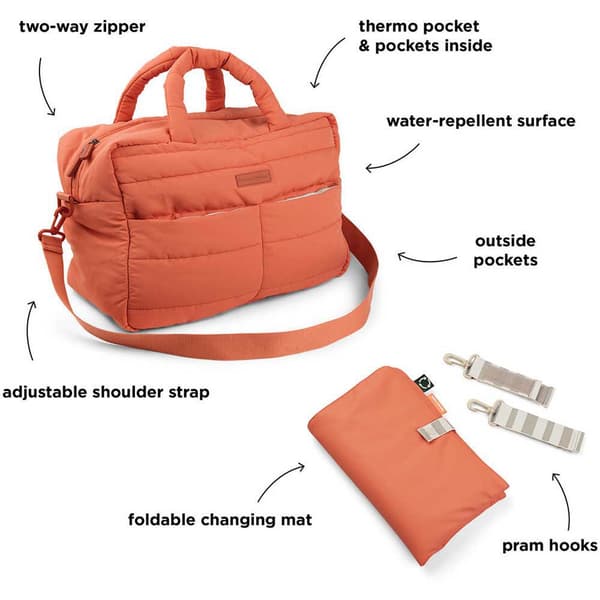 Done By Deer Quiltet Pusletaske Orange
