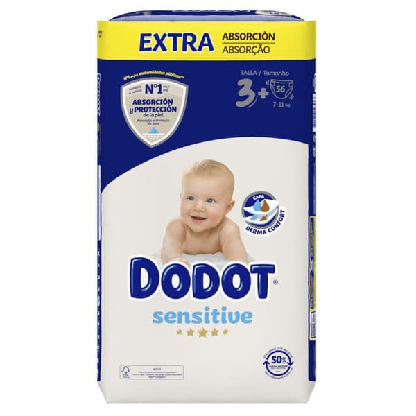 Dodot Sensitive Bleer Størrelse 3 Extra 56 Enheder