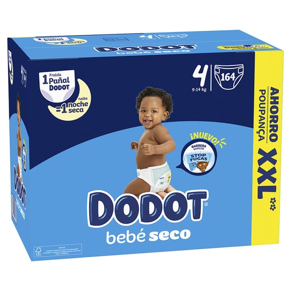 Dodot Tør Babybleboks Xxl Størrelse 4 164 Enheder