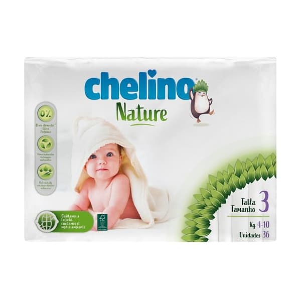 CHELINO NATURE - Blöjor storlek 3 (4-10 kg) 36 st