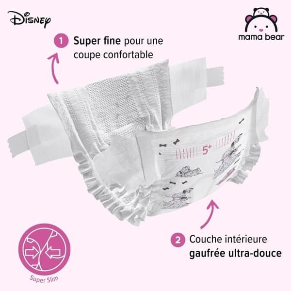 Mama Bear Disney Bäddskydd Ultra Absorbent, Storlek 5+ 11-17 kg, Vit, 144 Stycken 2 paket om 72 - MÅNADSPAKET