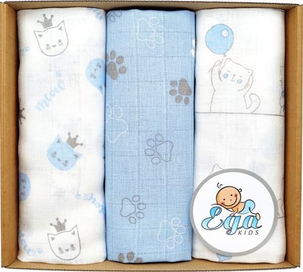 Egakids - GAWO-72859 - Stora Premium Tvättbara Blöjor 70x80cm Färgade 3 st.
