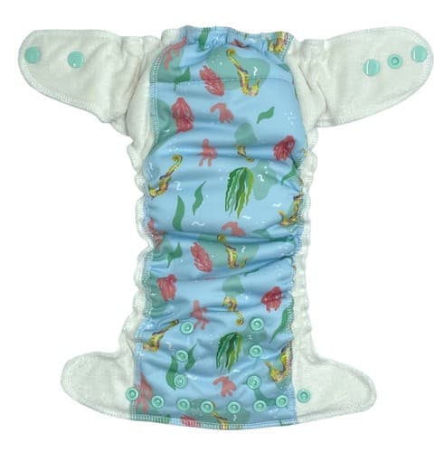 Formad med PUL och EVO 12-19 kg "Seahorse"