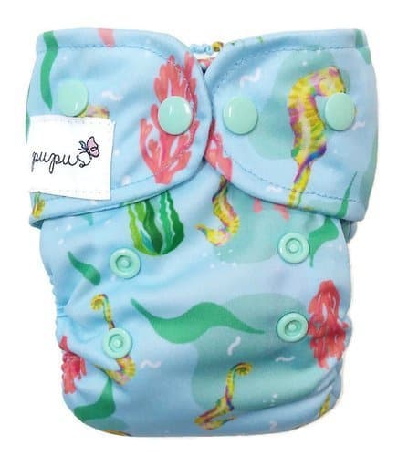 AIO (allt i ett) Mini OS blöja 5-11kg - Seahorse