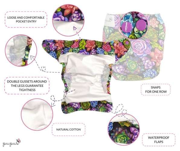 Lommeble til nyfødte 3-7kg - NEON SPLASH