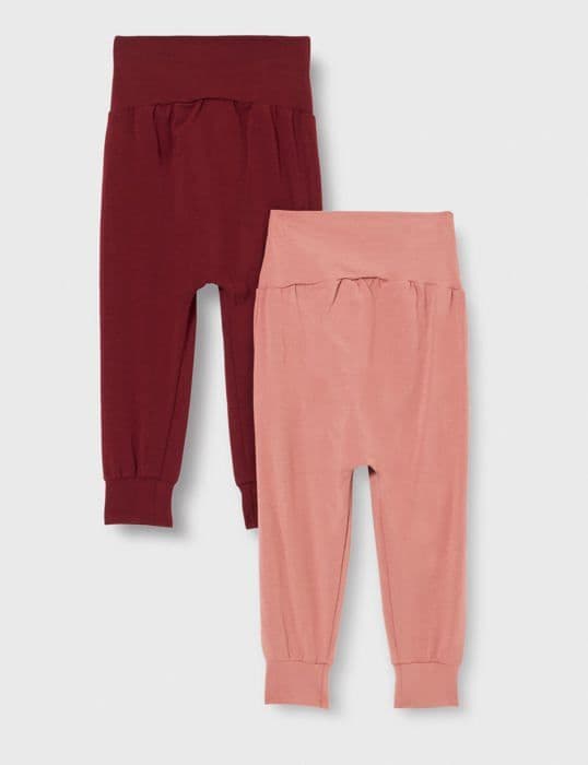 Müsli av green cotton - 1535109100 - Cozy me Bow Pants Baby 2-Pack, Kort Petites Filles, Daydream/Cabernet