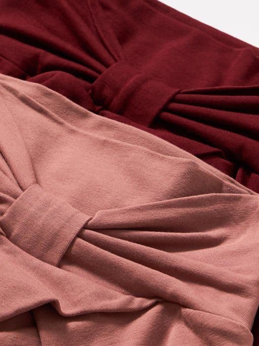 Müsli av green cotton - 1535109100 - Cozy me Bow Pants Baby 2-Pack, Kort Petites Filles, Daydream/Cabernet
