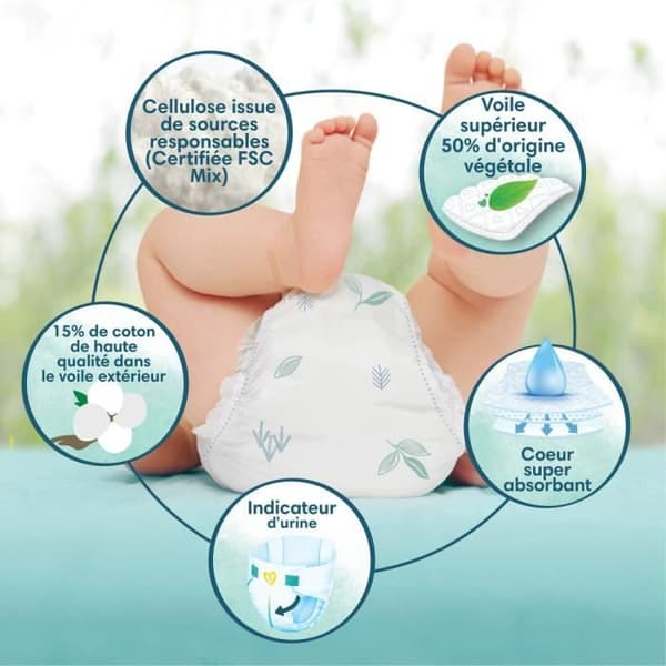 186 Couches Harmonie Storlek 3 (6kg - 10kg) - Pampers