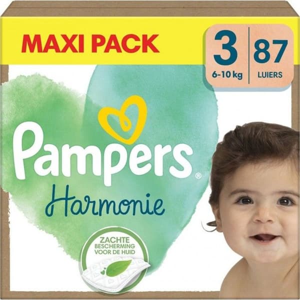 Pampers Harmonie Maxi Pack T3 (6-10 Kg) Med Återvinningsbart Pappersförpackning
