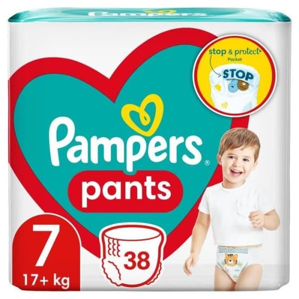 Pampers blöjor 17kg+, storlek 7-XXLARGE, 38st - 8006540069387