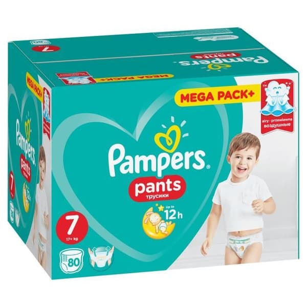 PAMPERS Byxa Storlek 7, 80 st