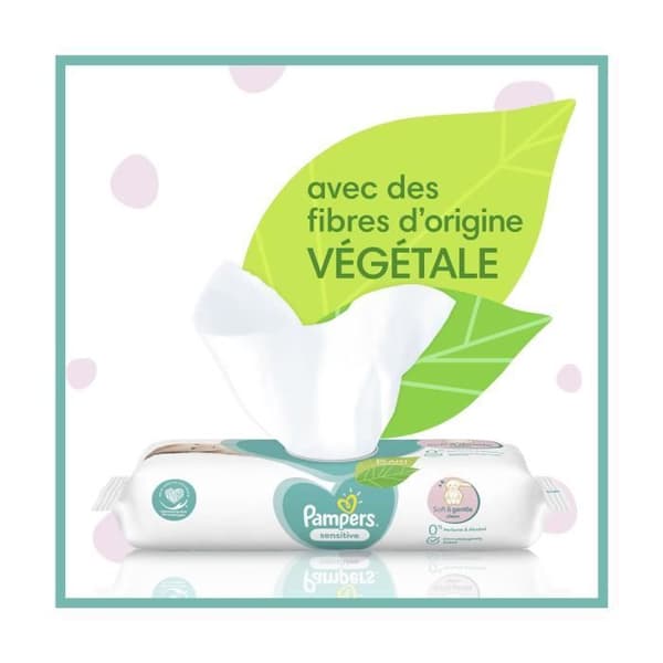 PAMPERS Känsliga babytorkar - 15 x 80 våtservetter - 1200 våtservetter