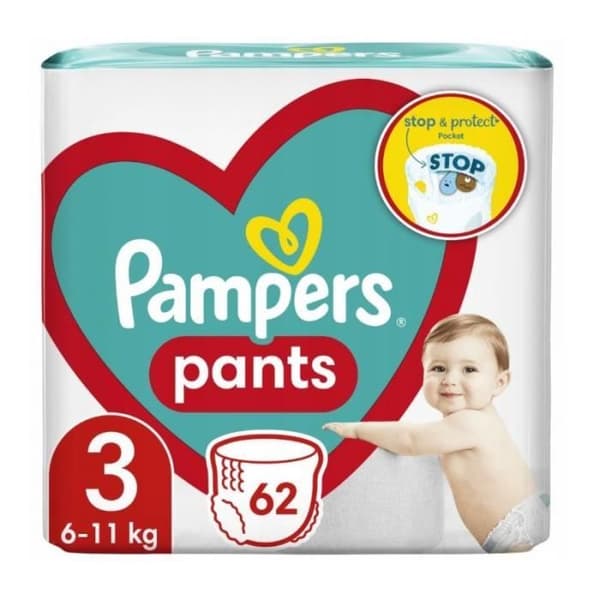 Pampers blöjor 6-11kg, storlek 3-MIDI, 62st - 8006540069233
