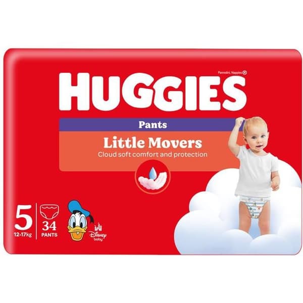 HUGGIES Little Movers Byxor storlek 5 (34 st)